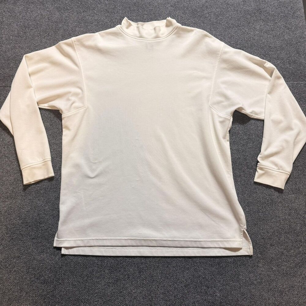 FootJoy Shirt Mens XL White Mock Neck Long Sleeve Golf Pullover Wigwam